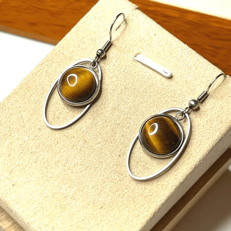 Silberner Cabochon-Ohrringhalter