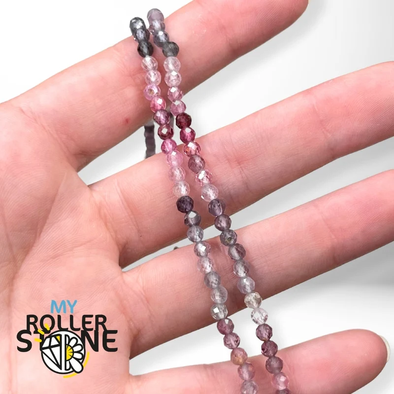 Mehrfarbige Spinell facettierte runde Perlen 5A