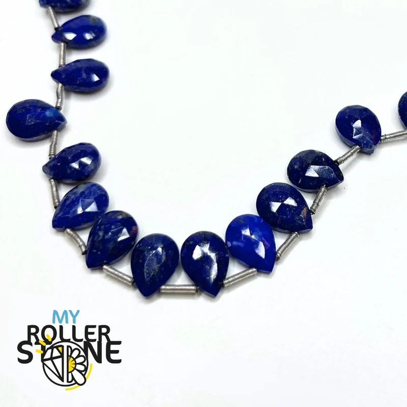 Facettierte Lapislazuli 3A Wassertropfenperle
