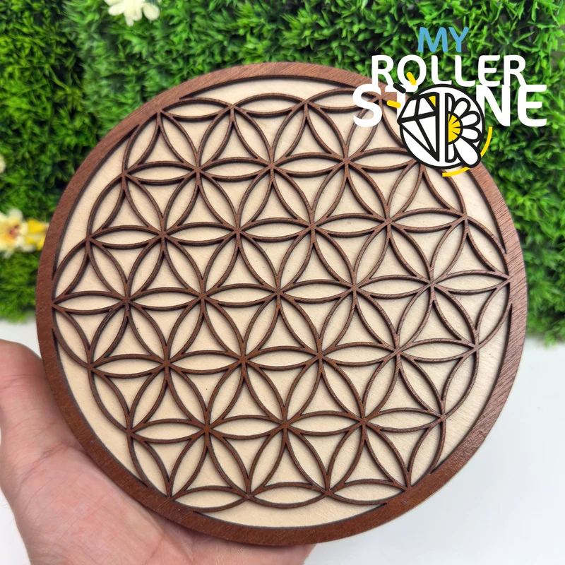 Wanddekoration „Blume des Lebens“ aus Holz