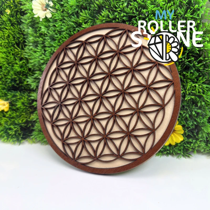 Wanddekoration „Blume des Lebens“ aus Holz