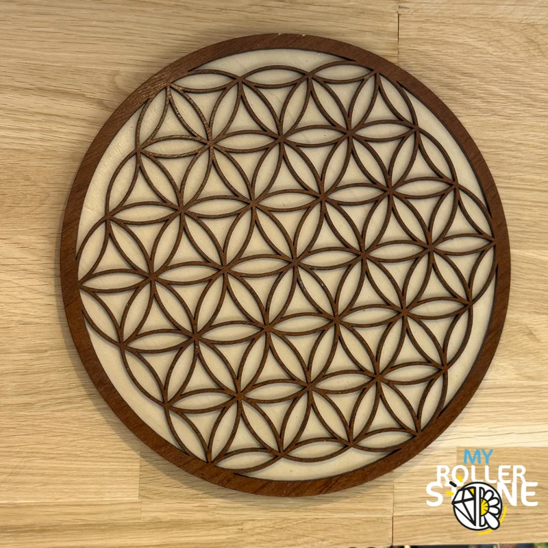Wanddekoration „Blume des Lebens“ aus Holz