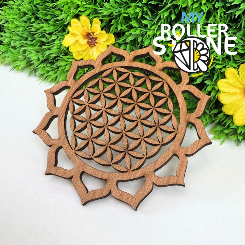 Blume des Lebens aus Okoumé-Holz