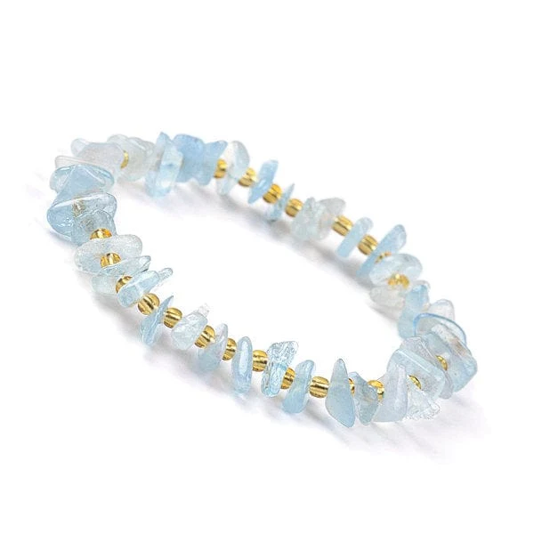 Aquamarin-Chips-Armband