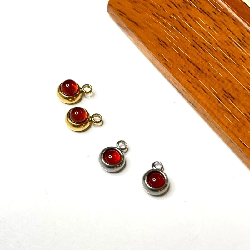 Runder Cabochon-Anhängerhalter aus 304 Edelstahl, Gold/Silber