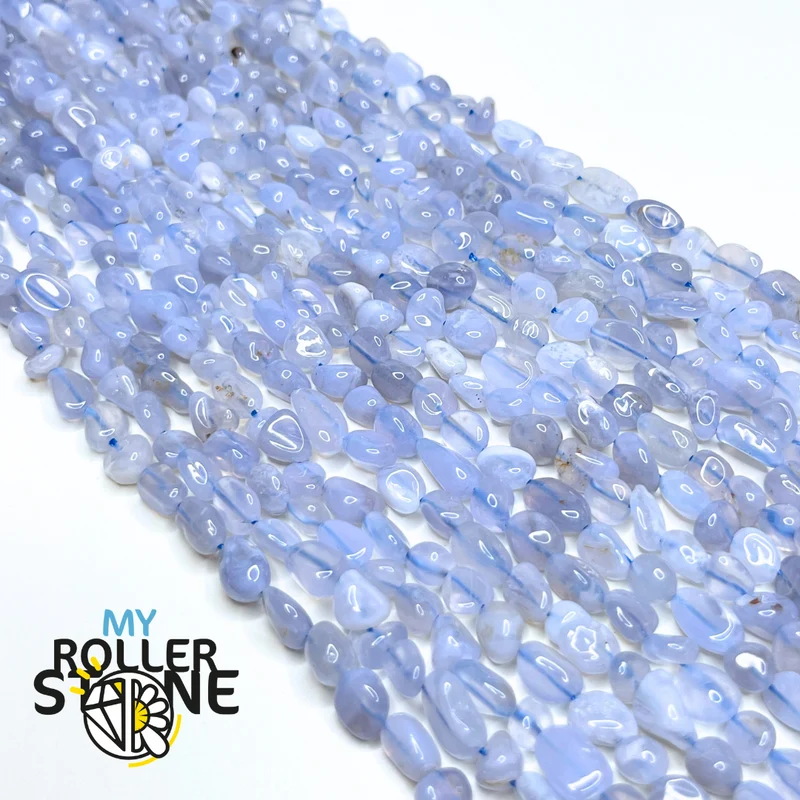Blaue Chalcedon-Barockperle