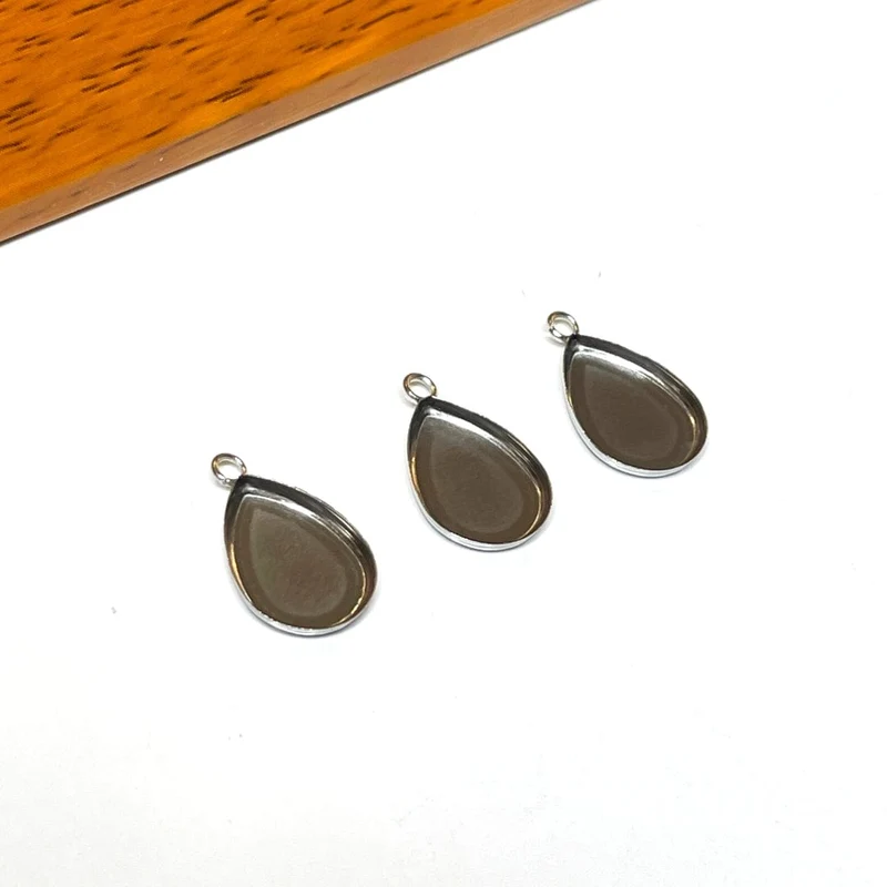 Tropfen-Cabochon-Anhängerhalter aus 304 Edelstahl