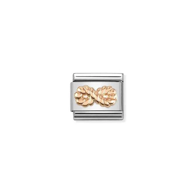 Classic Rose Gold Infinite Rope Love & Hearts Charms