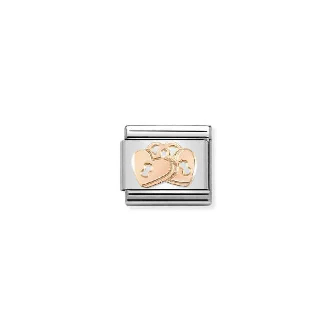 Classic Rose Gold Padlocks Heart Love & Hearts Charms