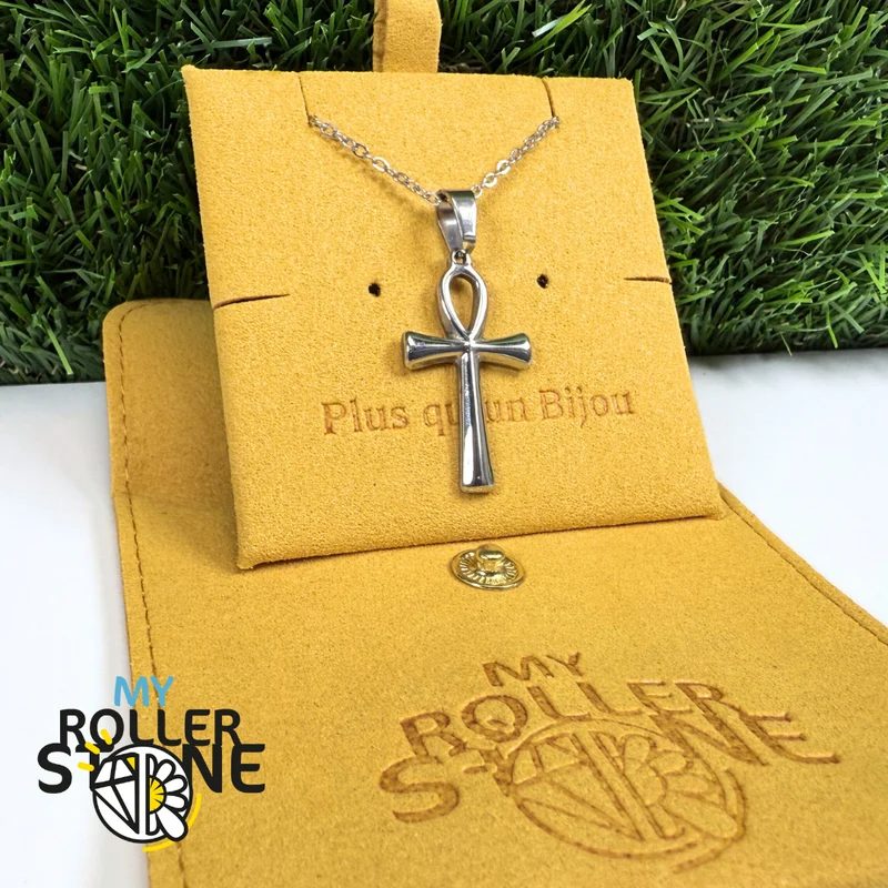 Anhänger aus versilbertem Edelstahl mit ägyptischem Ankh-Kreuz