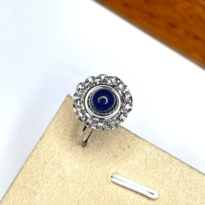 Cabochon-Ringhalter aus Edelstahl