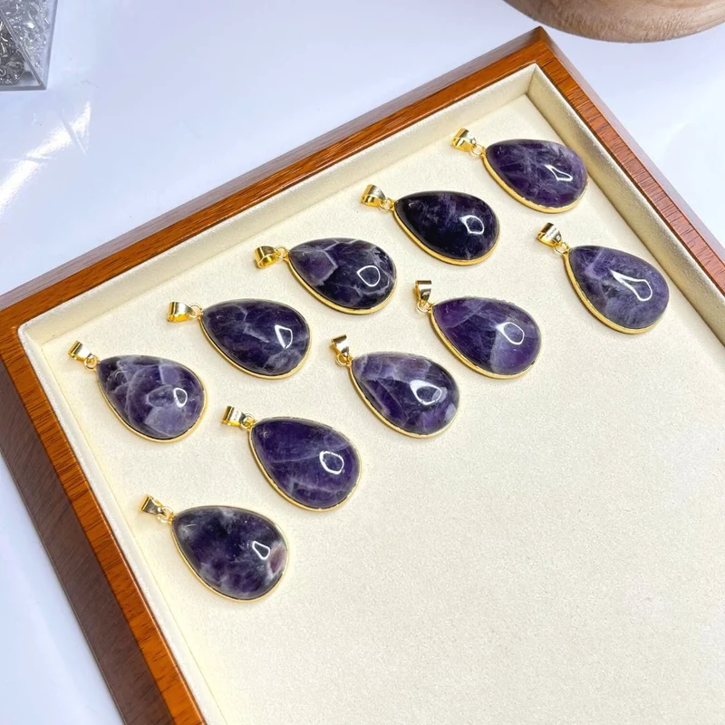 Amethyst-Wassertropfen-Anhänger