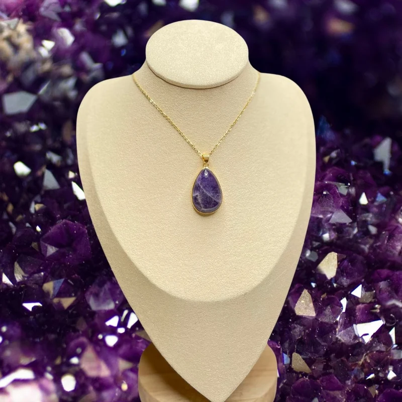 Amethyst-Wassertropfen-Anhänger