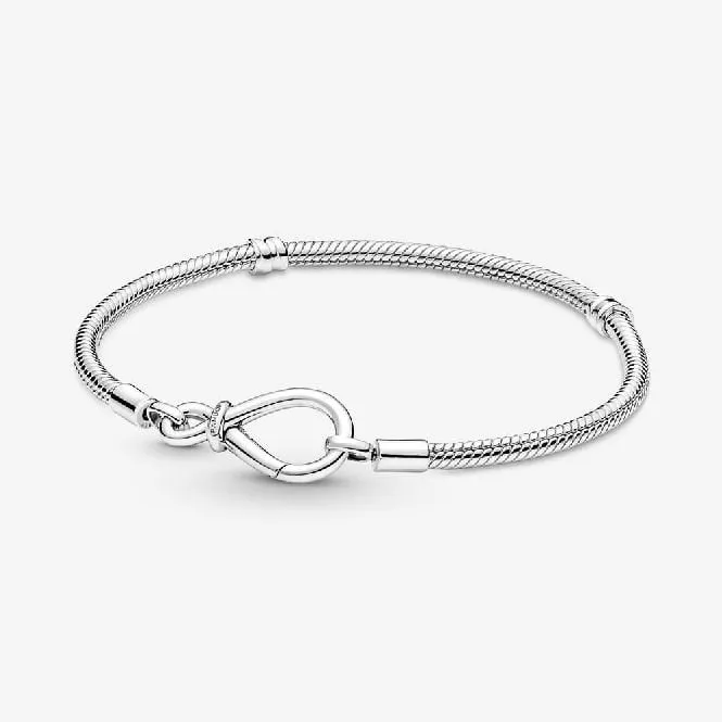 Moments Infinity Knot Snake Chain Bracelet, 20cm