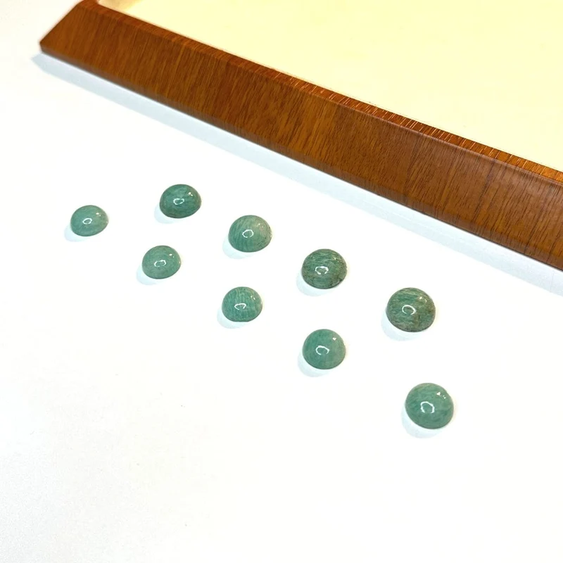Runder Amazonit-Cabochon (Klasse A)