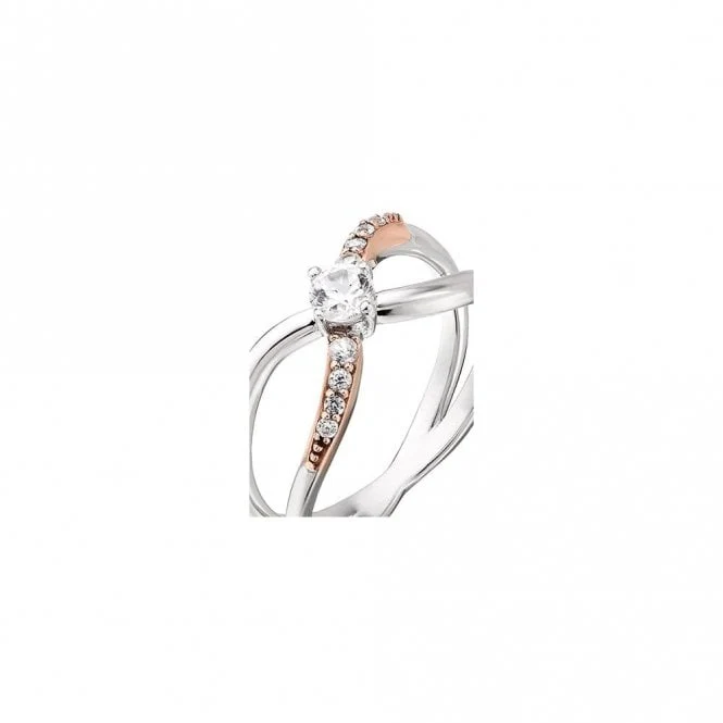 Clogau Kiss Silver Ring, Size N