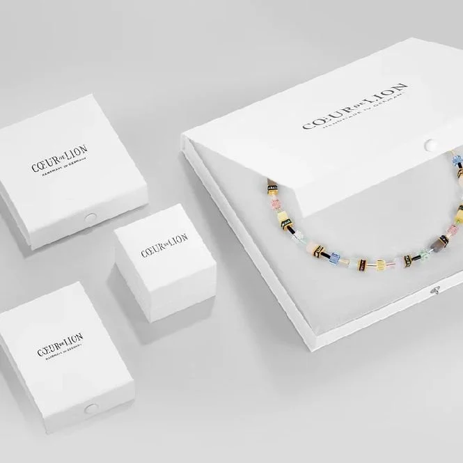 GeoCUBE Bracelet in Silver & Cobalt Blue
