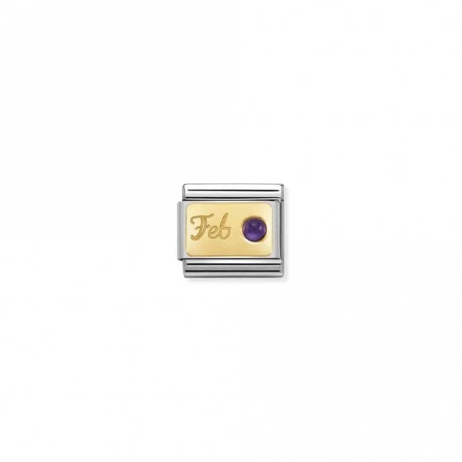 Classic Gold February Amethyst Birthday & Birthstone Charms