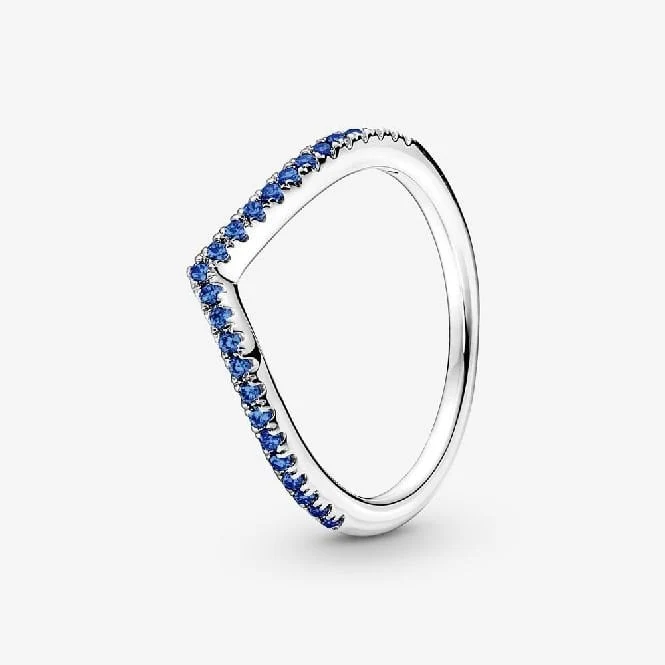 Timeless Wish Sparkling Blue Ring, Size 50