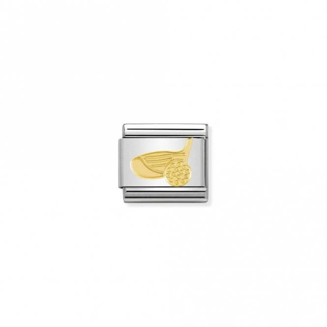 Classic Gold Golf Ball and Club Sports & Hobbies Charms