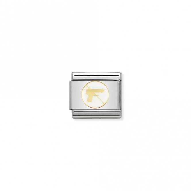 Classic Gold and Enamel No War Peace Charms