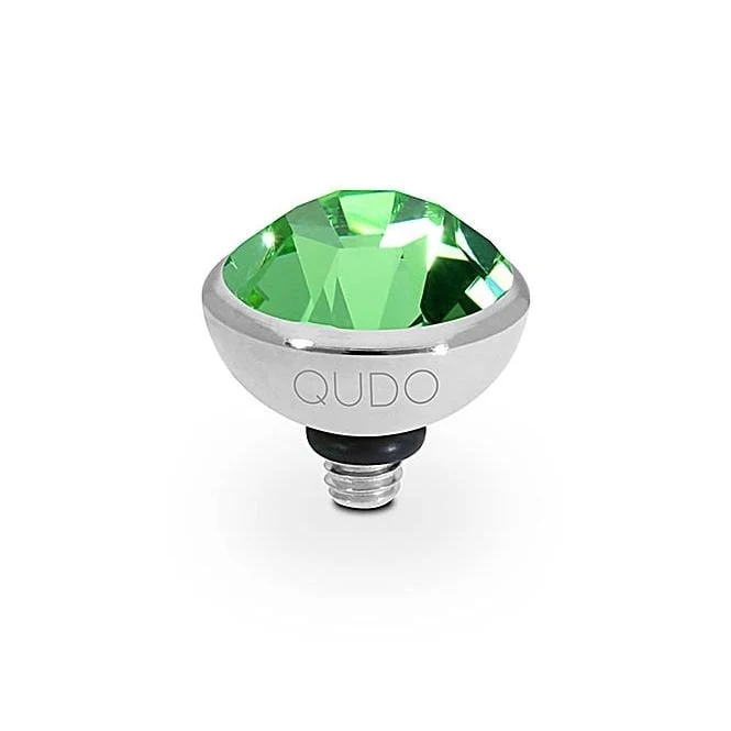 Bottone Silver and Peridot Green Ring Gem Top, 10mm