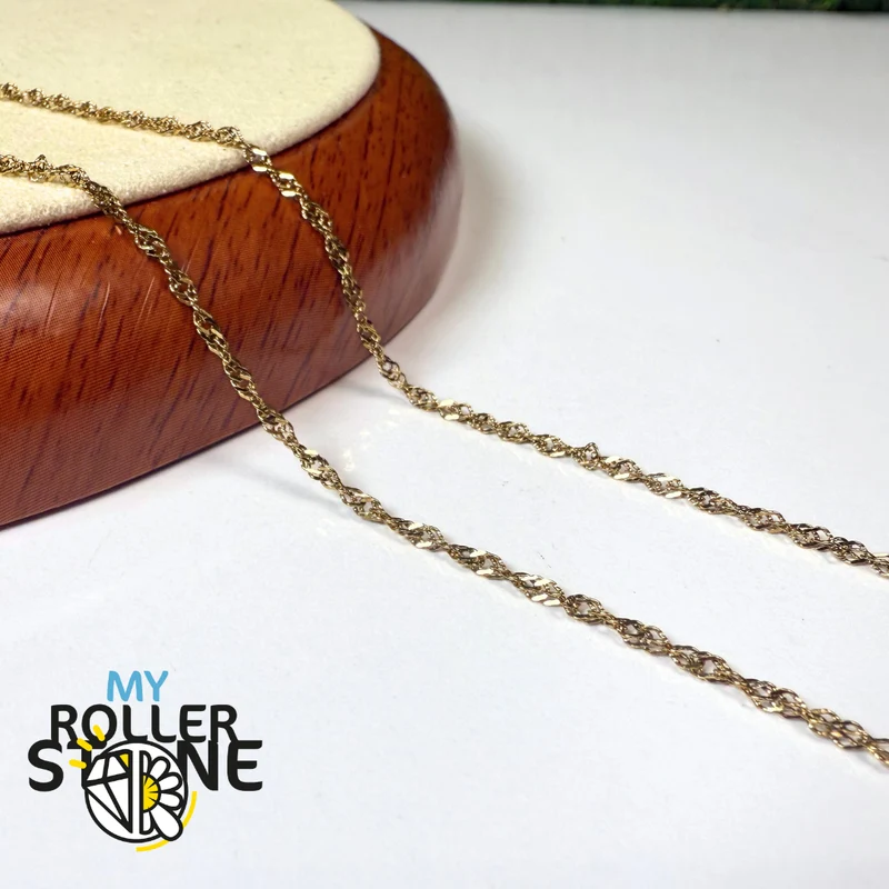 Goldene Spiralkette aus Edelstahl