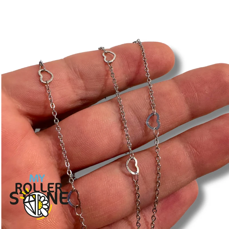 Silberne Herzkette aus Edelstahl