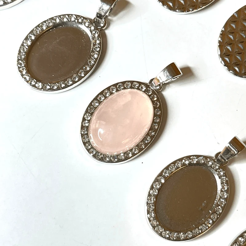 Platin-Strass-Cabochon-Anhängerhalter