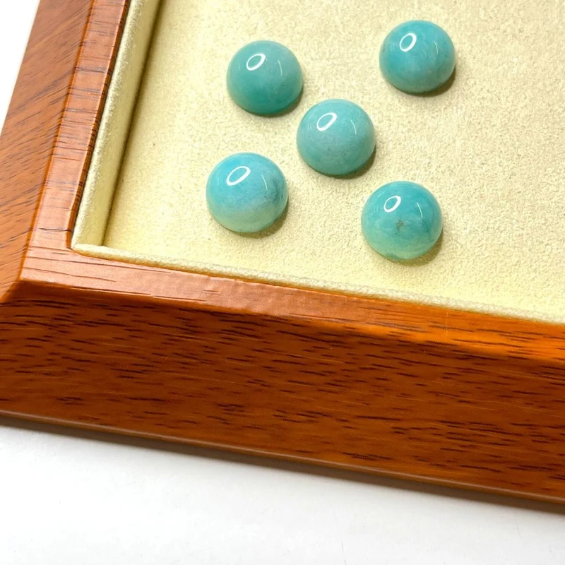 Runder blauer Amazonit-Cabochon