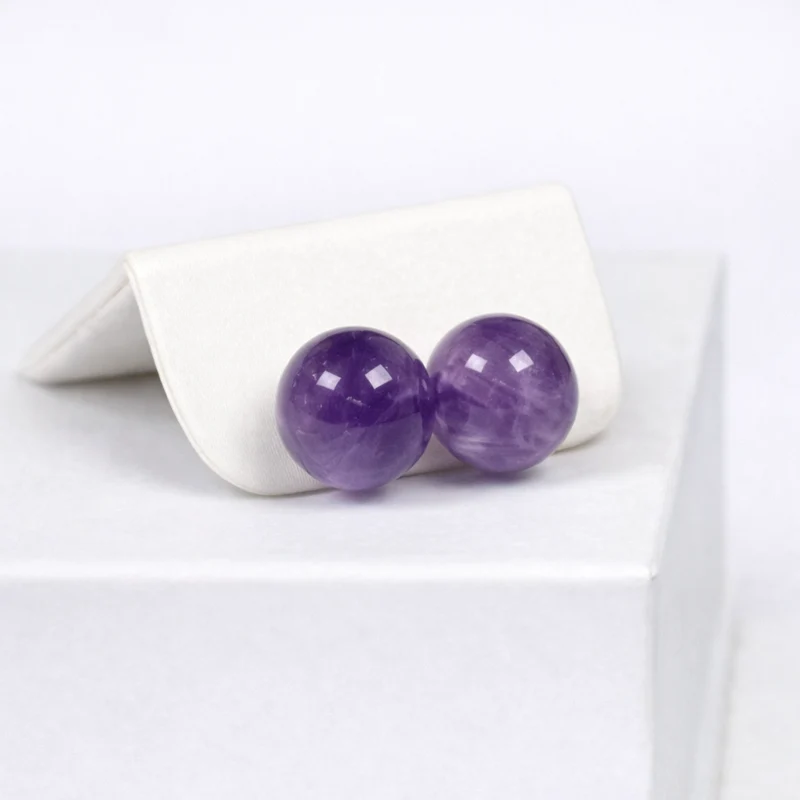 Amethyst-Perlenohrringe aus 925er Sterlingsilber