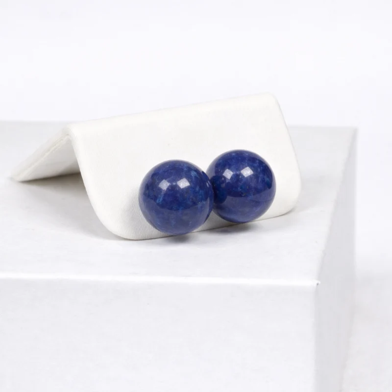 Ohrringe mit Lapislazuli-Perle aus 925er Sterlingsilber