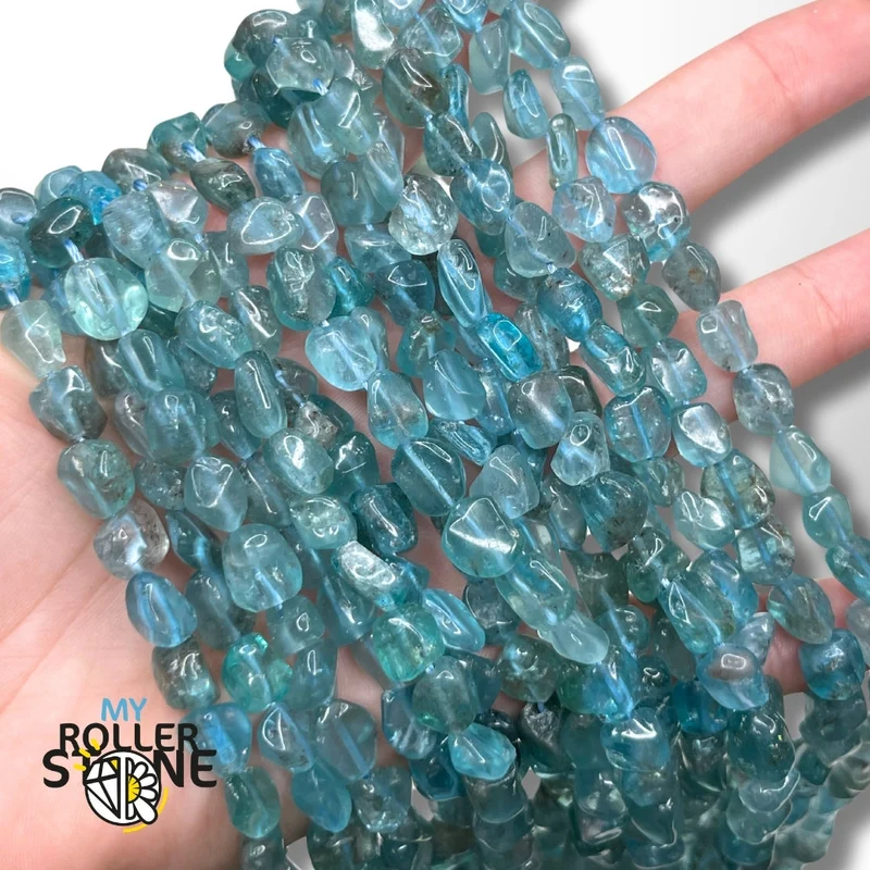 Blaue Apatit-Barockperle