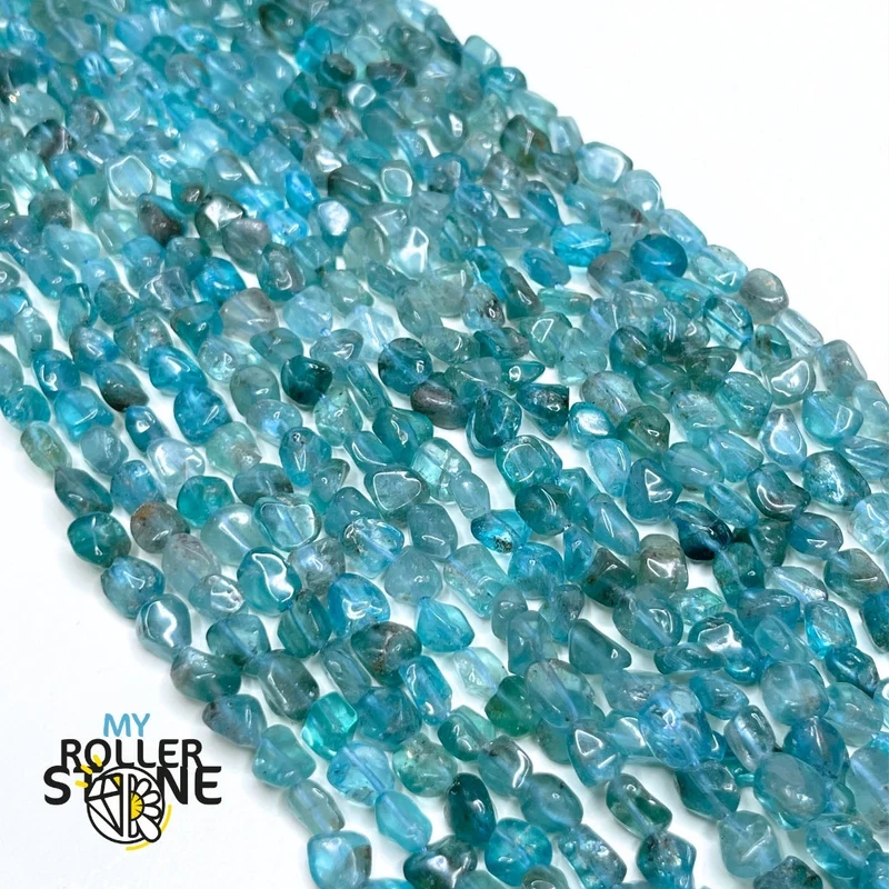 Blaue Apatit-Barockperle