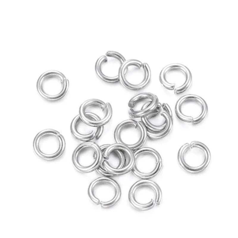 Silberner offener Edelstahlring (3, 4, 6 oder 8 MM)