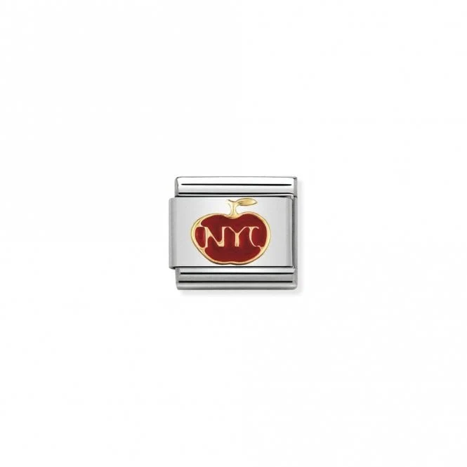 Classic Gold Red The Big Apple NYC Travel Charms