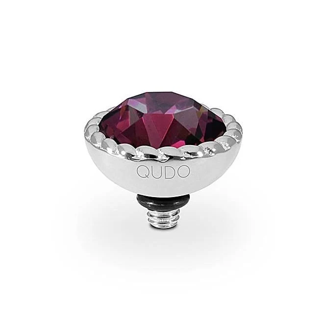 Bocconi Silver and Purple Amethyst Ring Gem Top, 11mm