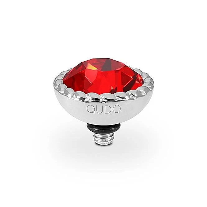 Bocconi Silver and Light Siam Red Ring Gem Top, 11mm