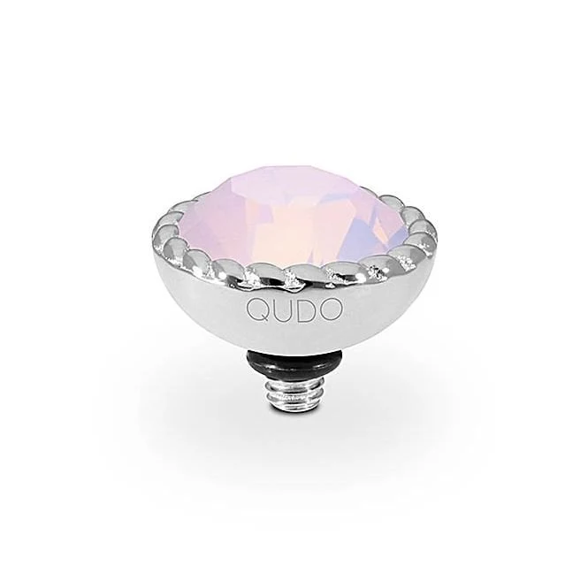 Bocconi Silver and Pink Rose Opal Ring Gem Top, 11mm
