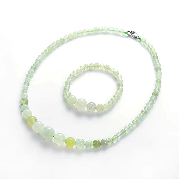 Jade-Halskette + Armband