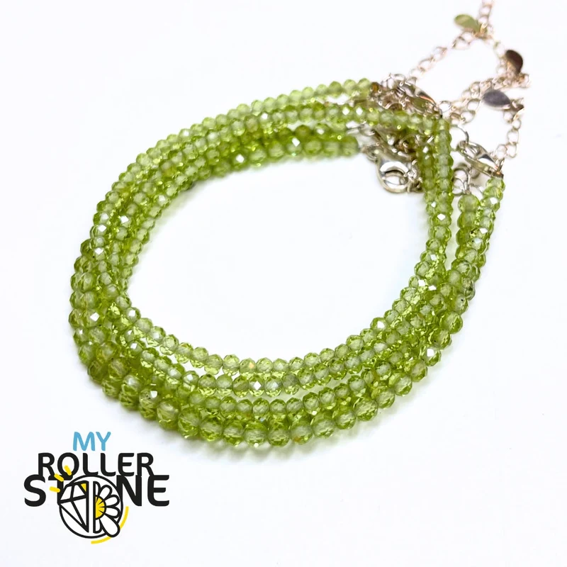 Peridot-Armband mit Silberverschluss