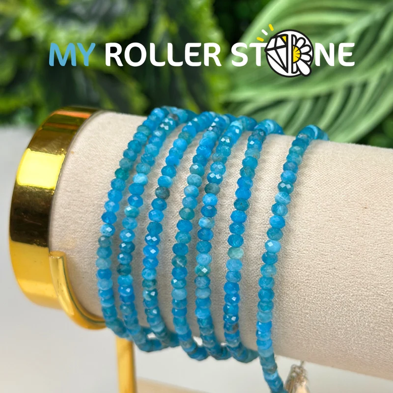 Apatit-Armband mit Silberverschluss