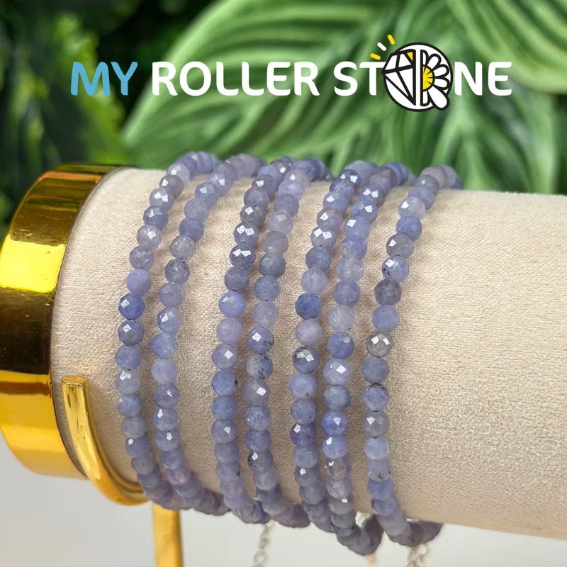 Tansanit-Armband mit Silberverschluss