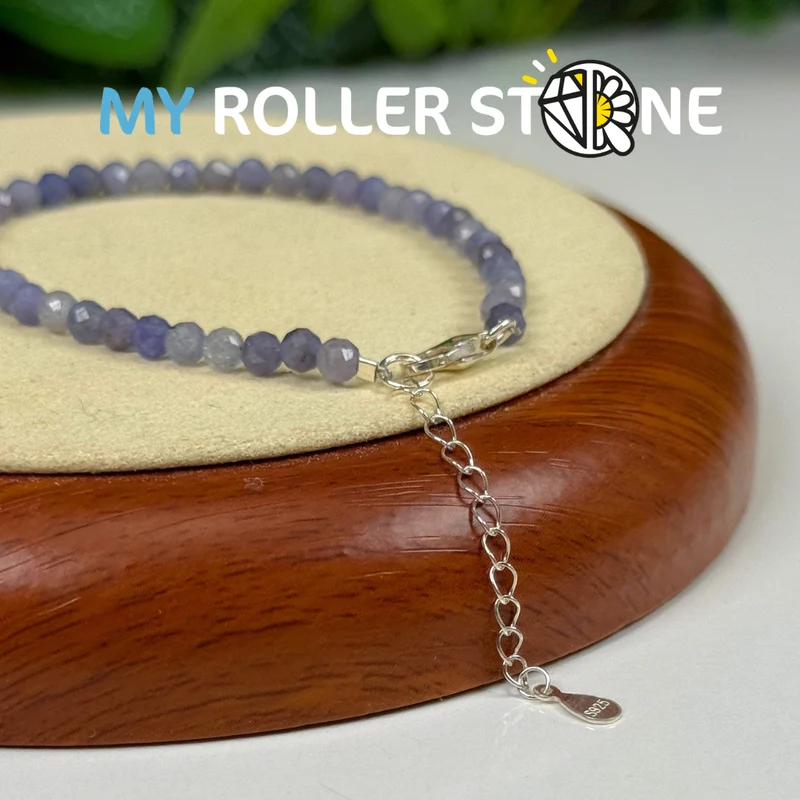 Tansanit-Armband mit Silberverschluss