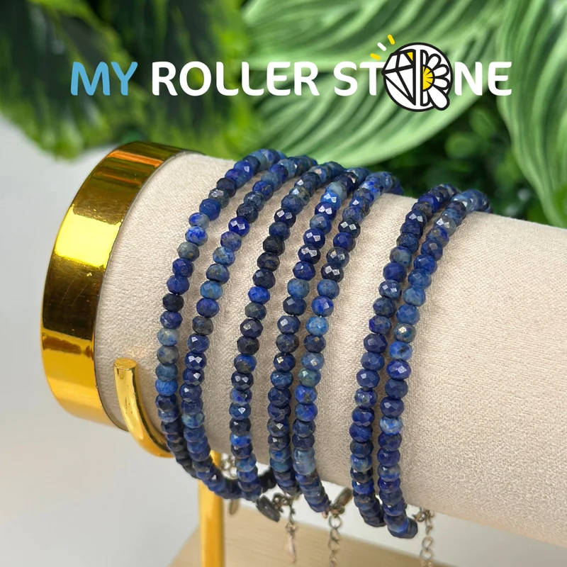 Lapislazuli-Armband mit Silberverschluss