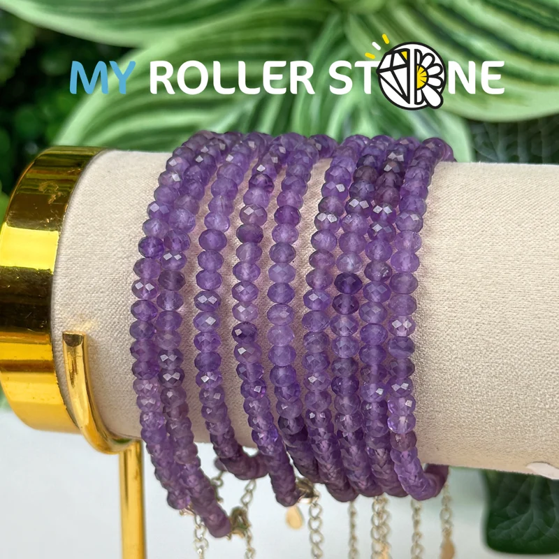 Amethyst-Armband mit Silberverschluss
