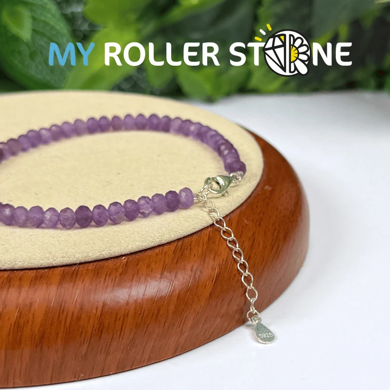 Amethyst-Armband mit Silberverschluss