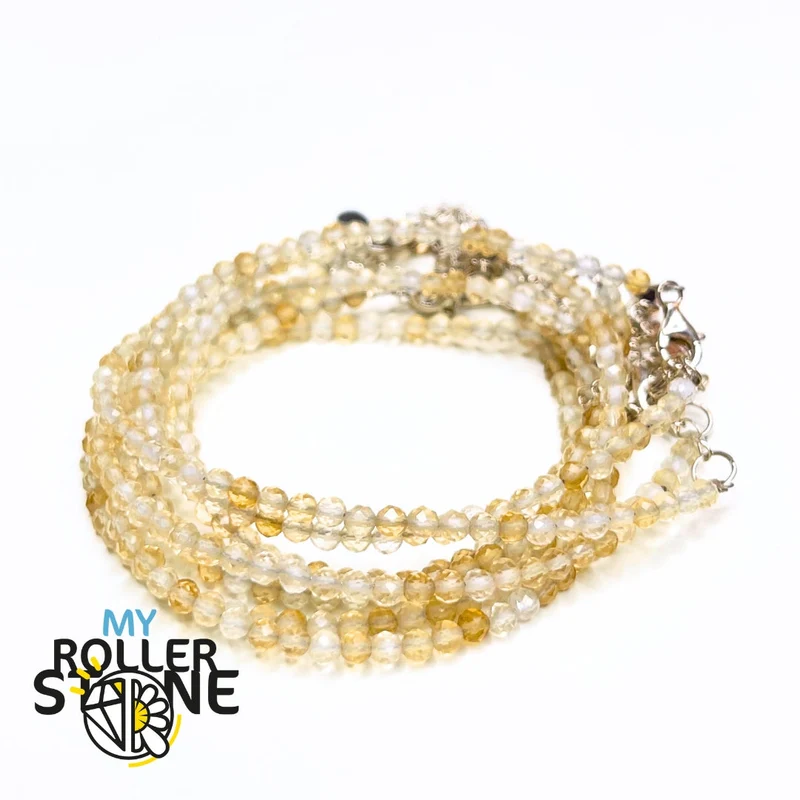 Citrin-Armband mit Silberverschluss