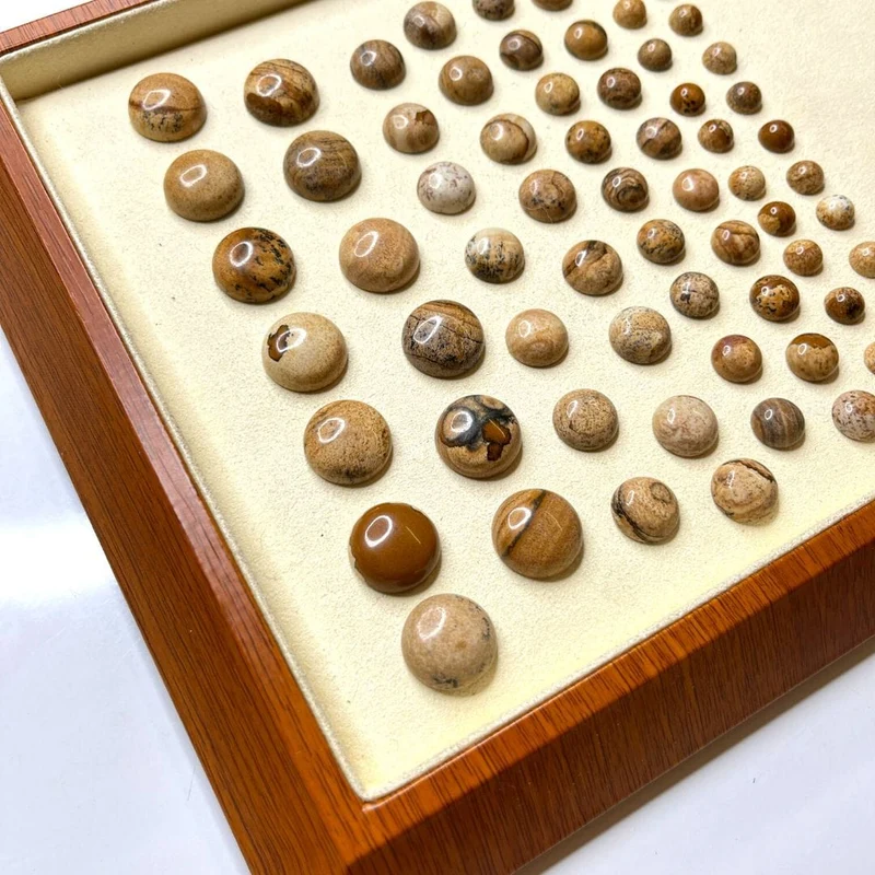 Runder Cabochon Landschaftsjaspis