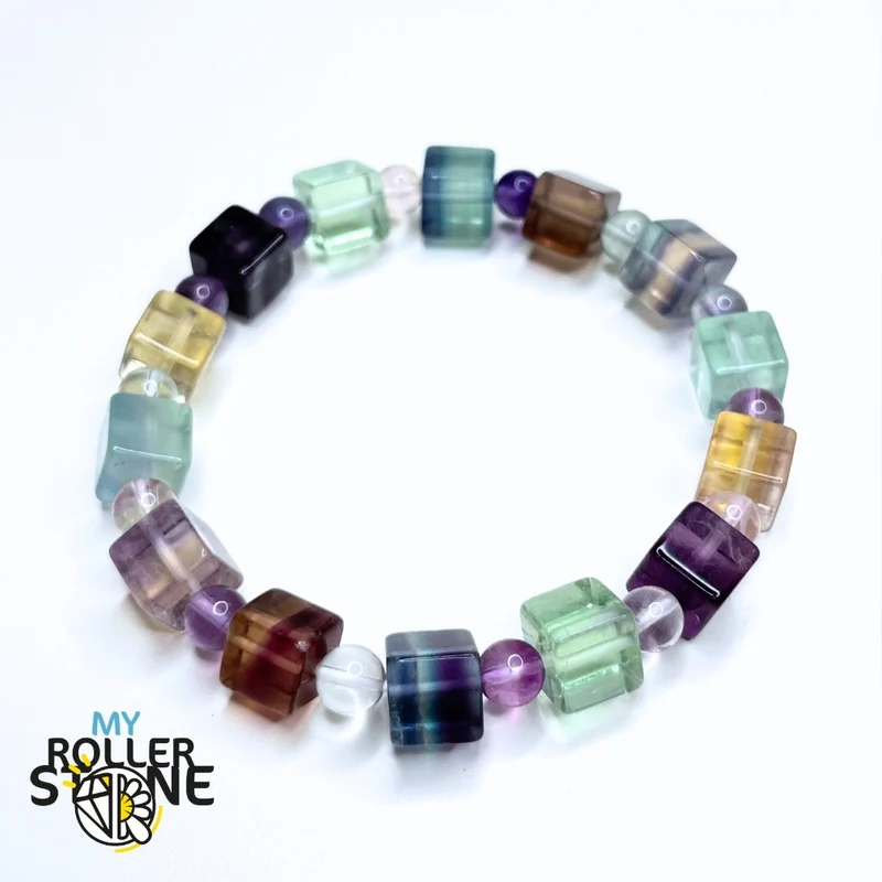 Regenbogen-Fluorit-Armband 3A